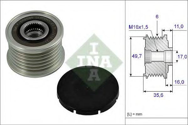 535001610 INA Шкив генератора