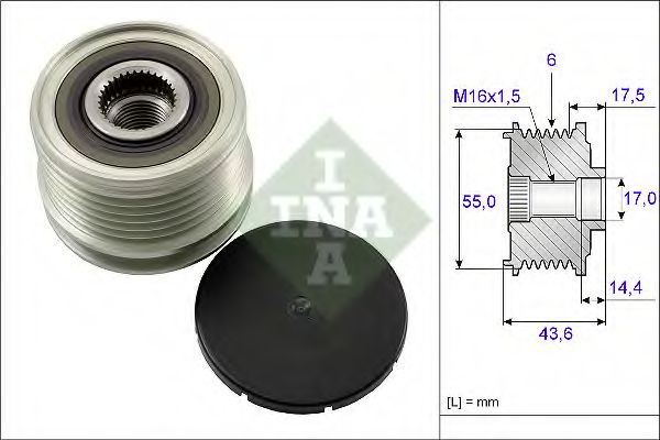 535010510 INA Шкив генератора