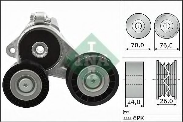 534030910 INA Натяжитель ремня приводного FORD FOCUS 1.8D 4-