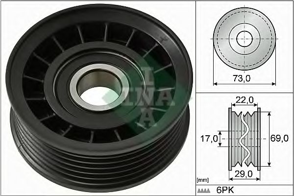 532064910 INA Ролик паразитный FORD FOCUS 2