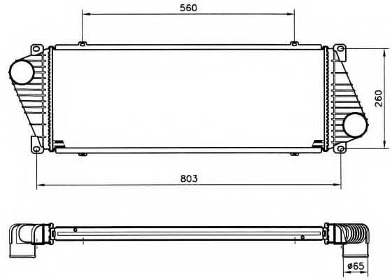 30830 NRF интеркулер MERCEDES-BENZ SPRINTER 2-t Bus (901, 902) 208 D BJ 199502-200004