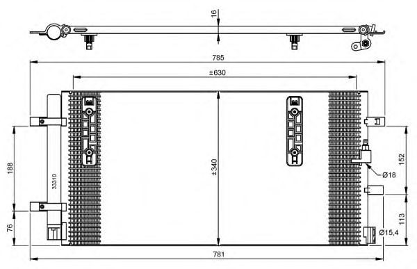 35916 NRF радиатор кондиционера