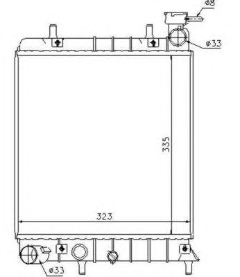 53376 NRF Радиатор HYUNDAI ACCENT (X-3) 1.3 BJ 199410-200001