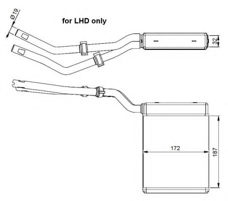 54303 NRF Теплообменник, отопление салона FORD