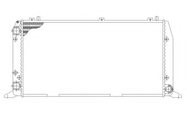 54602 NRF радиатор охлаждения двс audi 100 83-90, 80 86-96,