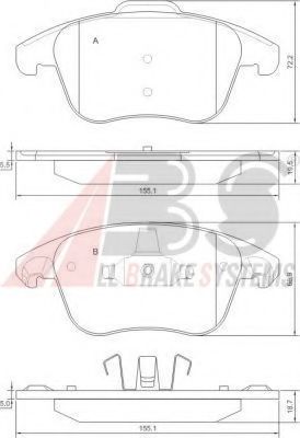 37599 ABS тормозные колодки citroen c4