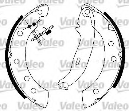 562581 VALEO колодки барабанные