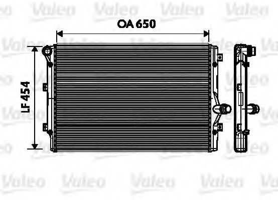 734333 VALEO Радиатор охлажд.Audi A3TTSkoda Octavia llSuperbVW EosGolf VPassat 5-Touran 2.TDi