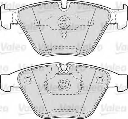 598898 VALEO Комплект тормозных колодок, дисковый тормоз