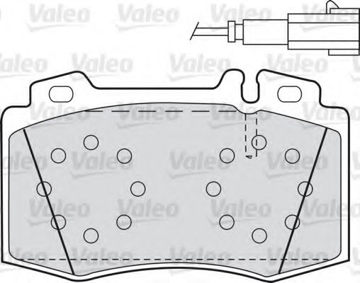 598659 VALEO Комплект тормозных колодок, дисковый тормоз