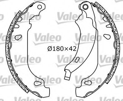 562647 VALEO колодки барабанные