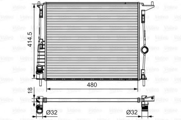 700802 VALEO радиатор системы охлаждения