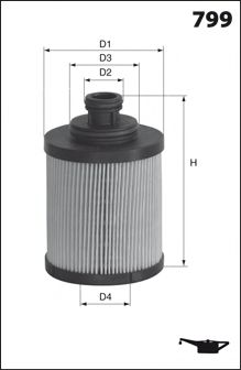 ELG5456 MECAFILTER Топливный фильтр