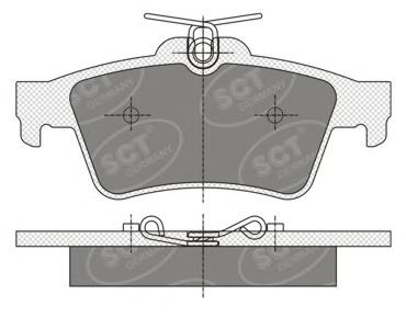 SP357 SCT Колодки торм зад диск Ford Focus 4-