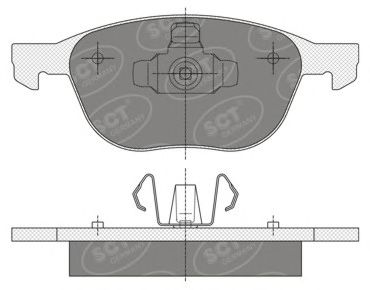 SP358 SCT Колодки торм пер Ford Ford Focus C-Maxda 3