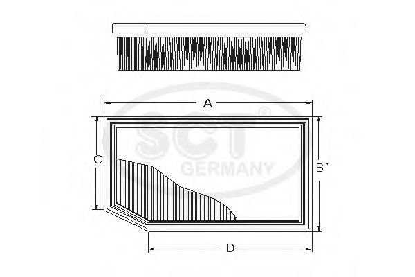 SB2283 SCT Фильтр воздушный BMW X5 E7 4.8I 6-1