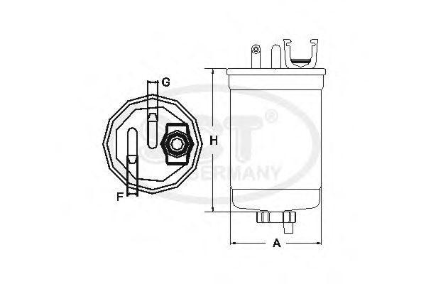 ST6134 SCT Фильтр топливный