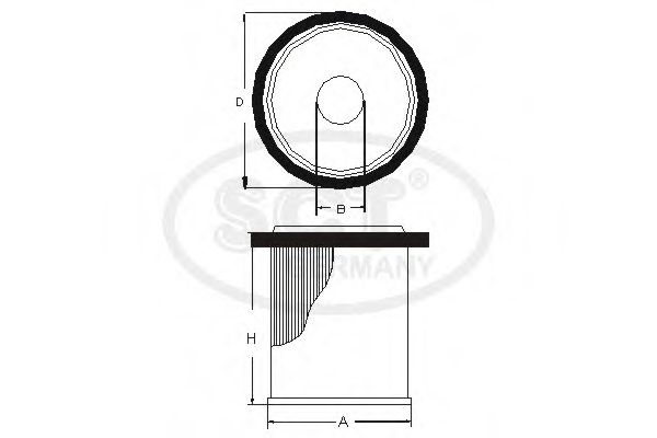 SC7066P SCT Топливный фильтр TOYOTA LAND CRUISER 4.5 D V8 8-