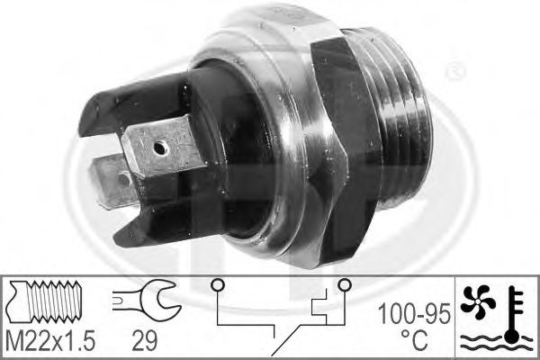 330303 ERA термовыключатель 2-х полюс.Opel Corsa AKadettOmegaSenator