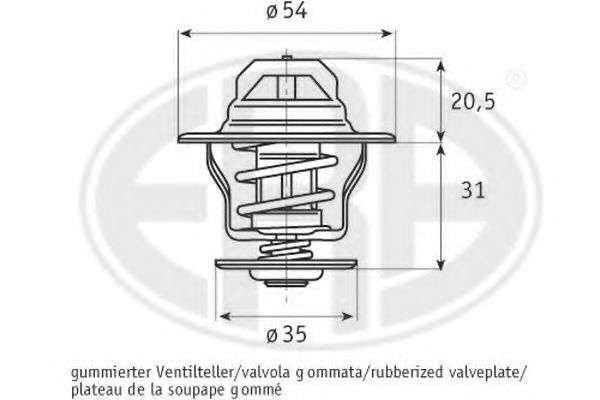 350012 ERA Термостат, охлаждающая жидкость