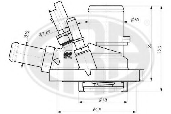 350014 ERA Термостат FIAT 2010->