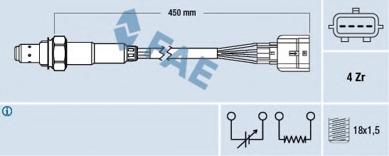 77469 FAE Direct fitted zr oxygen sensor