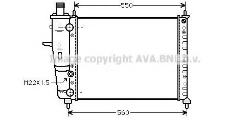 FT2160 AVA COOLING SYSTEMS радиатор fiat bravo 1.6 95-