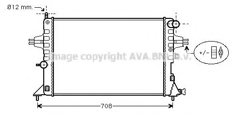 OLA2296 AVA COOLING SYSTEMS радиатор системы охлаждения opel: astra g наклонная задняя часть (f48_, f08_) 1.4 16v1.61.6 16v1.8 16v 98 - 05 , astra g кабрио 1.61.6 16v 01 - 05 , astra g купе (f07_)