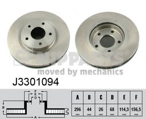 J3301094 NIPPARTS Диск тормозной