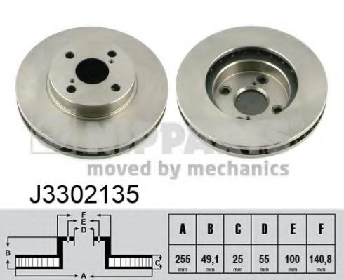 J3302135 NIPPARTS Тормозные диски F