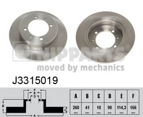 J3315019 NIPPARTS Диск тормозной