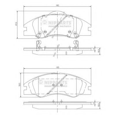 J3600326 NIPPARTS Колодки тормозные KIA CERATO 4- передние