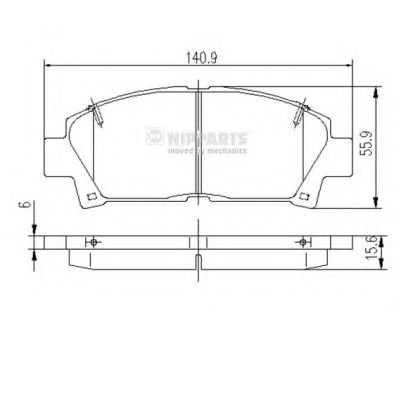 J3602063 NIPPARTS Колодки торм.пер.AVENSIS - (GDB1145)