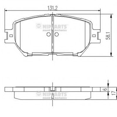 J3602099 NIPPARTS Колодки тормозные TOYOTA CAMRY (_V3_) 2.43. 1>4 передние