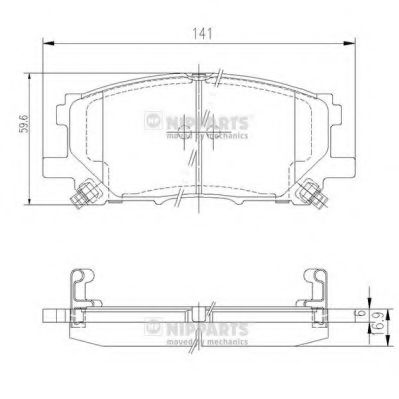 J3602125 NIPPARTS Колодки тормозные LEXUS RX3RX33RX35 3>8RX4H 5>9 передние