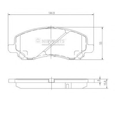 J3605046 NIPPARTS Колодки тормозные MITSUBISHI LANCER 3>LANCER 7>GALANT 6>2.4 передние