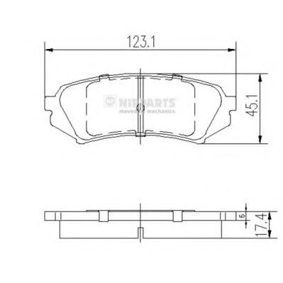 J3612022 NIPPARTS Колодки тормозные TOYOTA LAND CRUISER 1 98>7LEXUS LX47 98>7задние