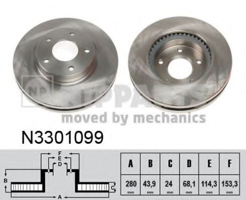 N3301099 NIPPARTS Диск тормозной NISSAN JUKE 1- передний