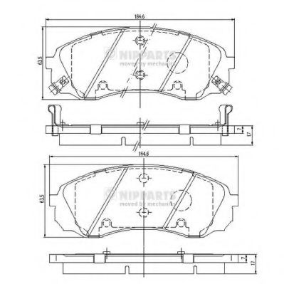 N3600329 NIPPARTS колодки торм пер carnival iii 2.7-2.9 06