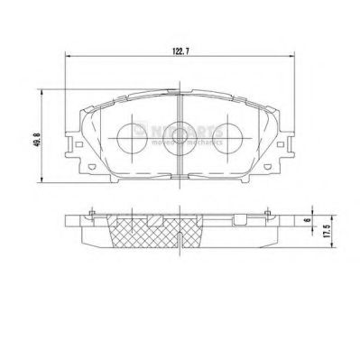 N3602127 NIPPARTS колодки тормозные toyota yaris 06- (япония) без абс передние