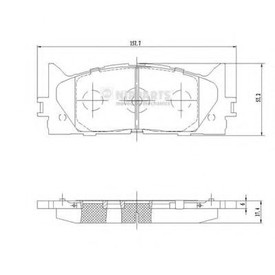 N3602141 NIPPARTS колодки тормозные toyota camry 2.43.5 06- передние