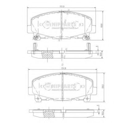 N3604069 NIPPARTS Колодки торм. HONDA ACCORD 8- пер.