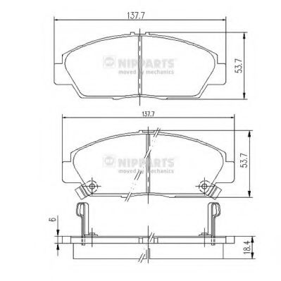 J3604037 NIPPARTS Колодки торм.пер.