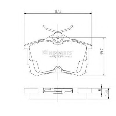 J3614015 NIPPARTS Колодки тормозные HONDA ACCORD 2.2.22.4 98> задние