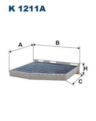 K1211A FILTRON Фильтр салона VAG A3 II/Q3/OCTAVIA II/SUPERB II/YETI/CADDY III/IV/EOS/GOLF V/VI/JETTA 06- угольный