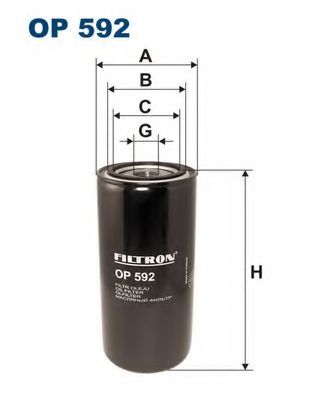 OP592 FILTRON Фильтр масляный OP592