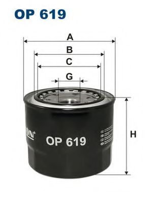 OP619 FILTRON Фильтр масляный TOYOTA CAMRY/CARINA E/CARINA FF/CARINA II/COROLLA VI/COROLLA VII/CORONA FF/LITEACE/T