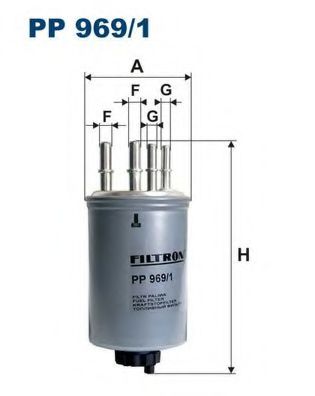 PP9691 FILTRON Фильтр топливный Внимание малый диаметр датчика