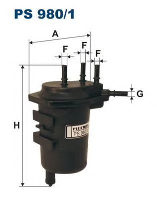 PS9801 FILTRON Фильтр топливный RENAULT MEGANE II/SCENIC II 03-