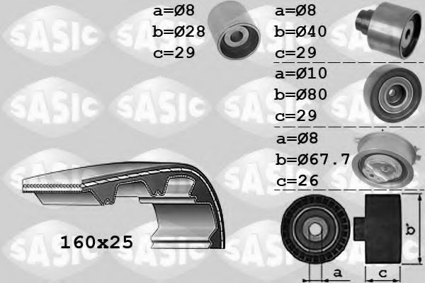 1756068 SASIC Комплект ремня ГРМ